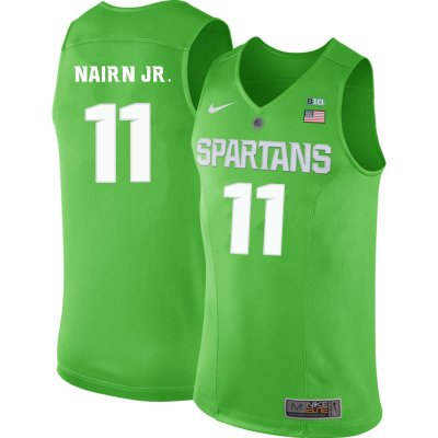 Men Lourawls Nairn Jr. Michigan State Spartans #11 Nike NCAA 2019-20 Green Authentic College Stitched Basketball Jersey OM50N71YO